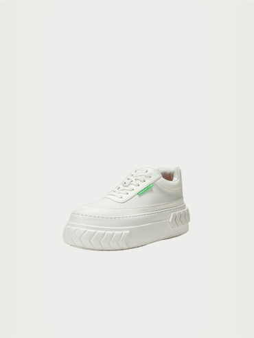 White tyres platform sneakers