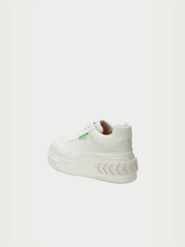 White tyres platform sneakers