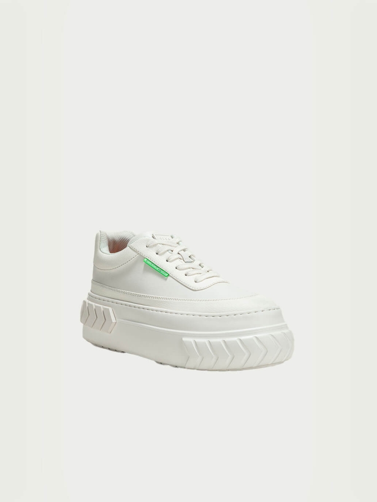 White tyres platform sneakers