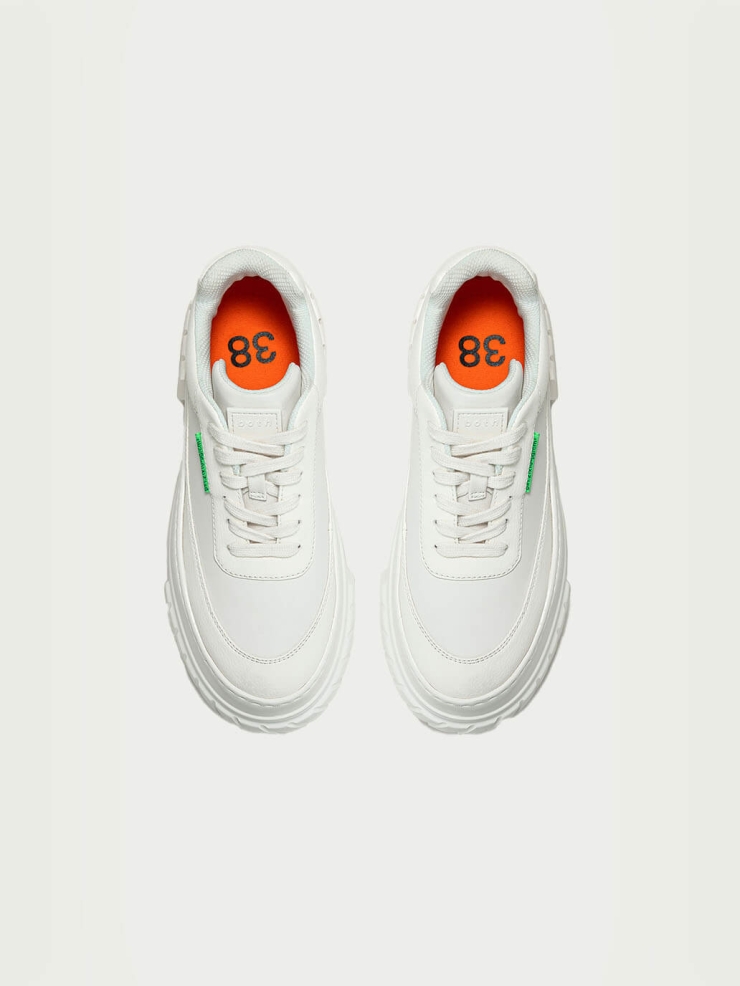 White tyres platform sneakers