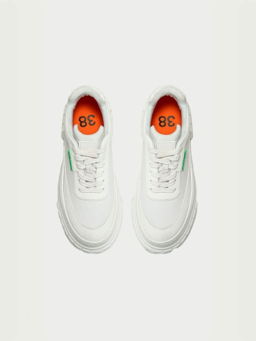 White tyres platform sneakers