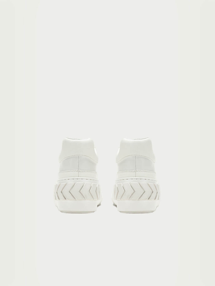 White tyres platform sneakers