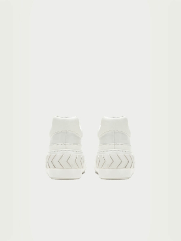 White tyres platform sneakers