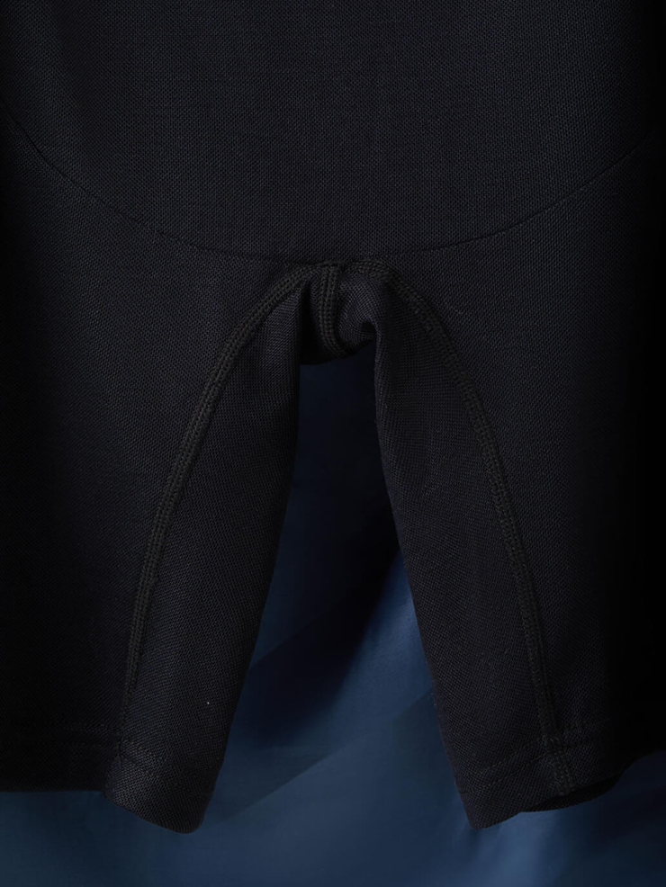 Black and navy tights with onepiece apron