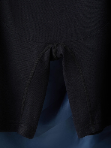 Black and navy tights with onepiece apron