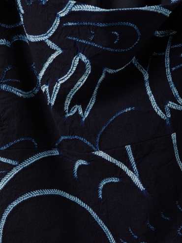 Black and navy tights with onepiece apron