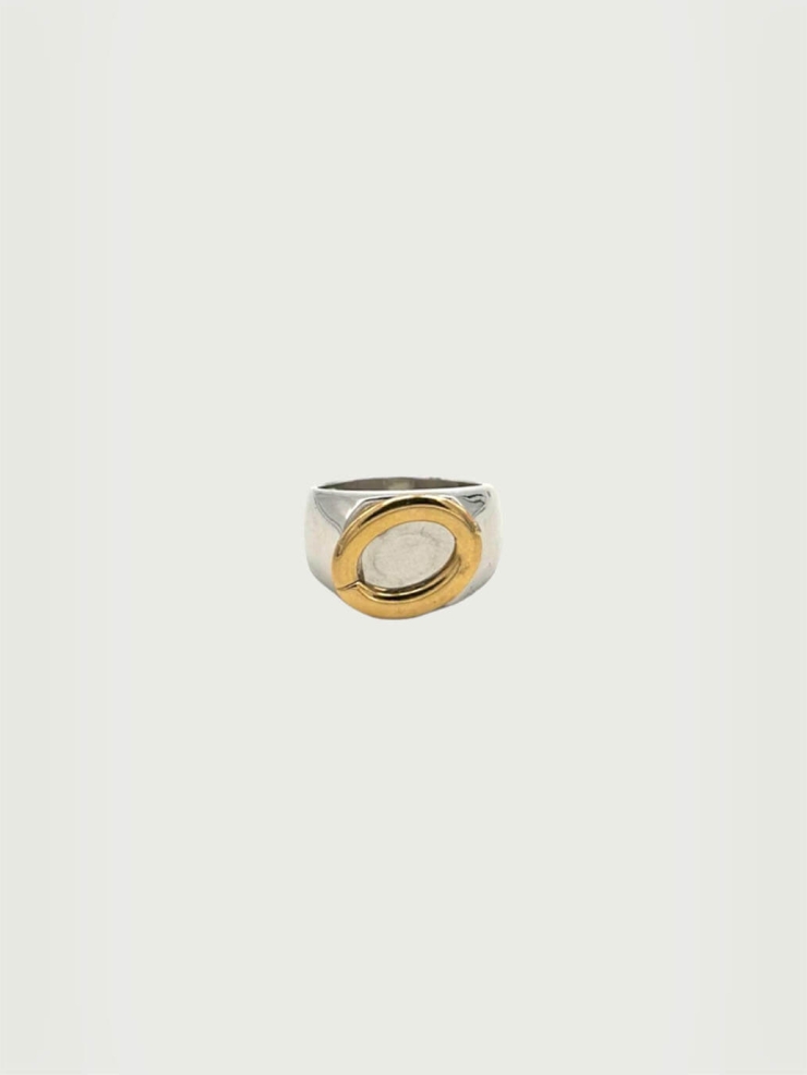 Gold and silver permanent two-tone ring