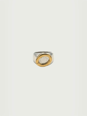 Gold and silver permanent two-tone ring