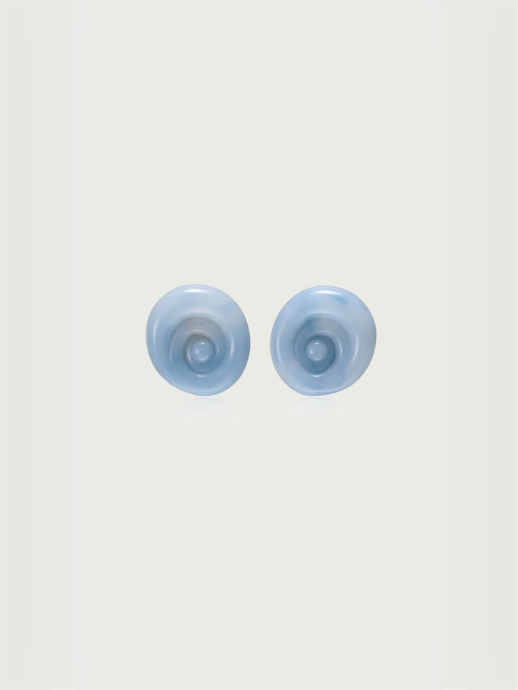 Blue Swirl Stud Earrings