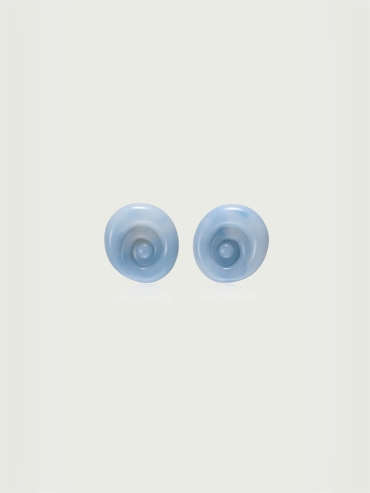 Blue Swirl Stud Earrings