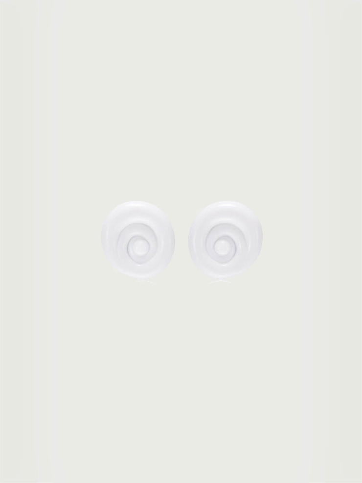 White Swirl Stud Earrings