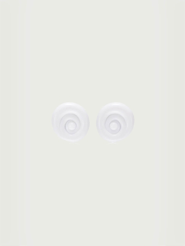 White Swirl Stud Earrings