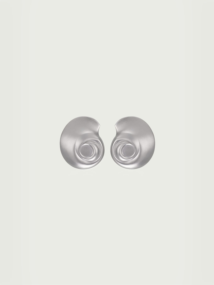 White Abstract Shell Earrings