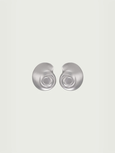 White Abstract Shell Earrings