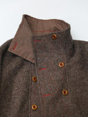 Brown Double-Breasted Coat