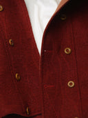 Red Double-Breasted Coat