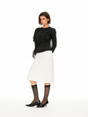 Silk-Blend Draped Top Set