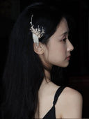 Snowfall on Branches Hair Clip