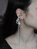 Silver Butterfly in Reflection Ear Cuff - single