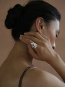Silver Peacock Tail Ring