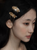Golden Branch, Crescent Moon Hair Clip