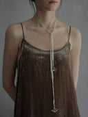 Hope Silver Ribbon Necklace