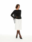 Silk-Blend Draped Top Set
