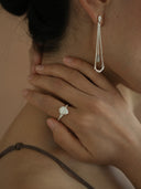 Silver Moonstone Ring