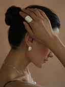 Silver Silken Feather Ring