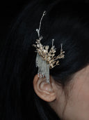 Snowfall on Branches Hair Clip