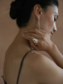Silver Peacock Tail Ring