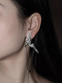 Rouge Bird Stud Earring - single