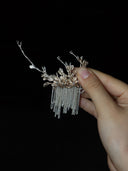 Snowfall on Branches Hair Clip