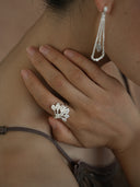 Silver Peacock Tail Ring