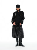 Chenille Sculpted Pleated Cropped Trousers
