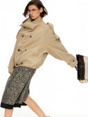 Double-Breasted Napoleon Trench Coat