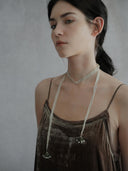 Hope Silver Ribbon Necklace