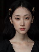 Golden Branch, Crescent Moon Hair Clip