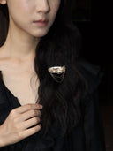 Golden Branch, Crescent Moon Hair Clip