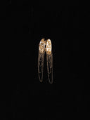 Golden Branch, Crescent Moon Earring - single