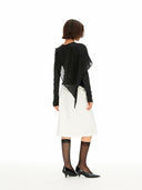 Silk-Blend Draped Top Set