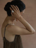 Silver Peacock Tail Ring