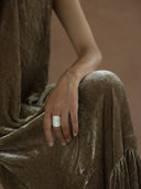 Silver Silken Feather Ring