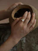 Silver Moonstone Ring