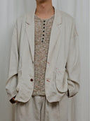 Beige Relaxed Blazer