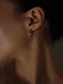 prestashop:1:1001:22479 | Black silver texture earrings