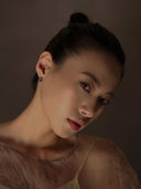 prestashop:1:1001:22481 | Black silver texture earrings