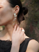 prestashop:1:1007:4508 | White magnolia earrings with jade