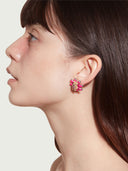 prestashop:1:1914:15048 | Pink enamel daisy bear earrings