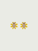 prestashop:1:1916:15054 | Yellow enamel daisy bear earrings